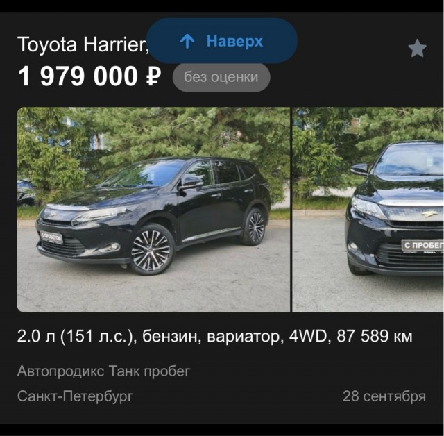 Тойота Харриер мысли вслух