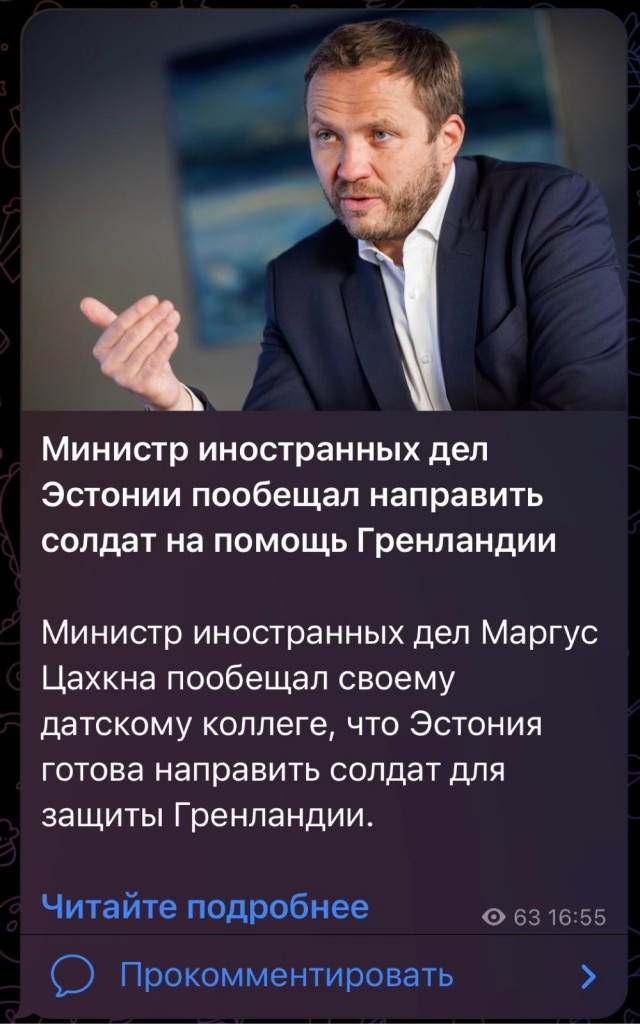 Проблему Гренландии решит Эстония