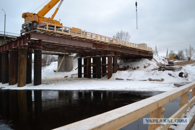 Обрушился мост в Архангельской области