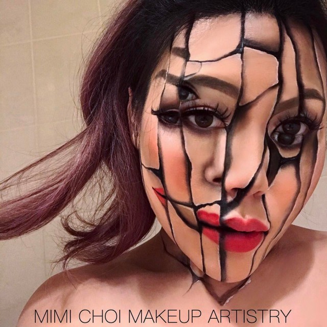 Жутковатый макияж от Mimi Choi