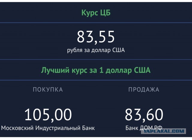 Карачун тебе, доллар