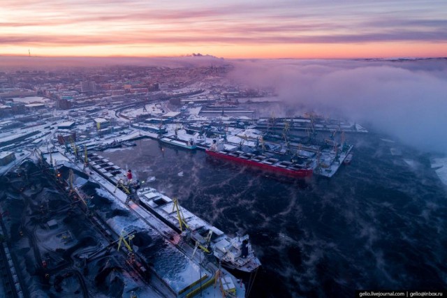 Мурманск с высоты: столица Заполярья и город моряков