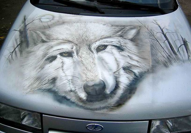 Эскиз капота автомобиля