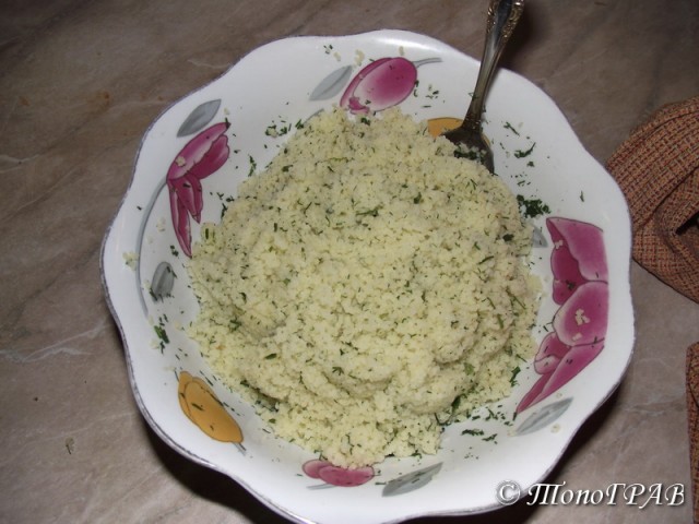 Пряное мясо во фруктовом соусе с кус-кусом
