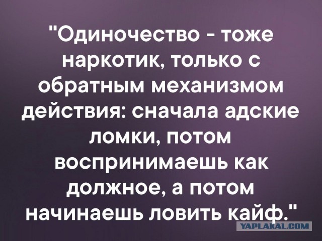 Одиночество — это плохо