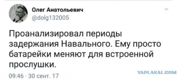 Навального арестовали на 20 суток