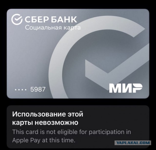 Apple запретила использовать карты «Мир» в Apple Pay