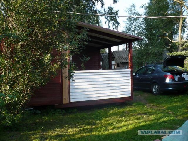Бюджетный дачный домик из бытовки своими руками