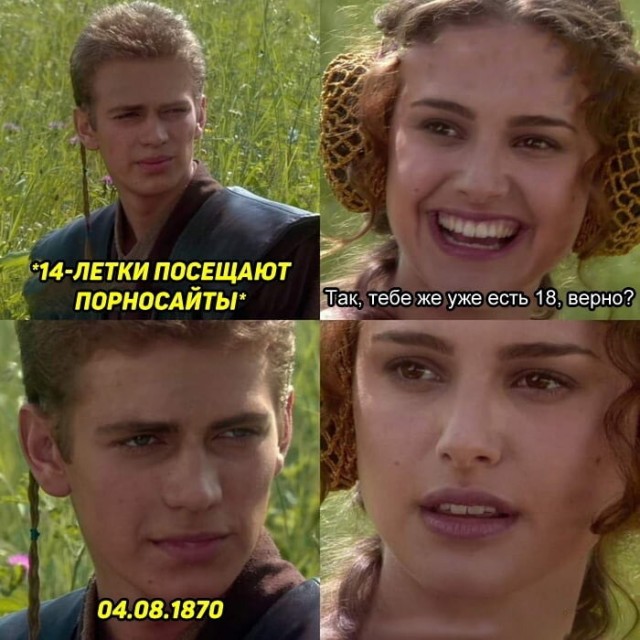 Мем: Энакин и Падме на пикнике («Это же к лучшему, верно?»)