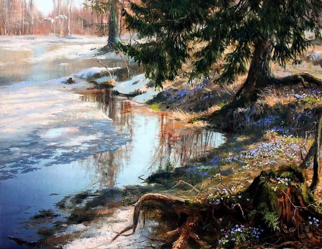 Приход весны в деревню