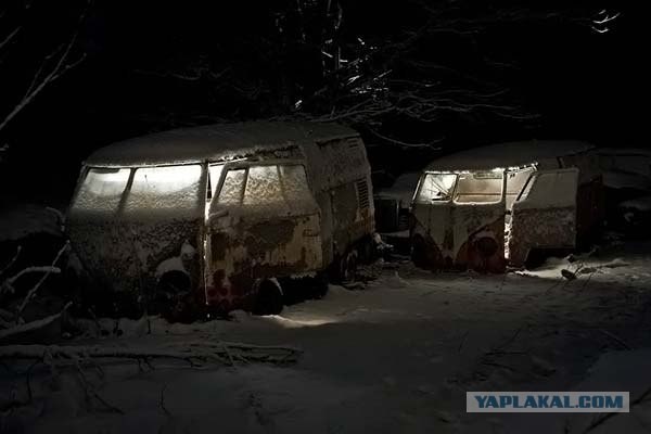 Зимняя автосвалка