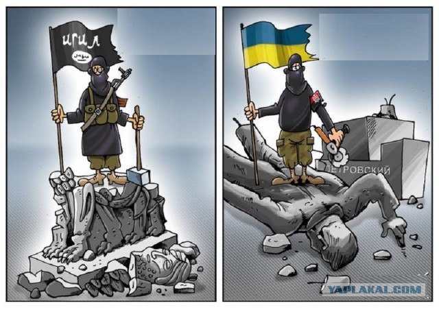 На Украине в годовщину начала ВОВ снесли памятники советским солдатам