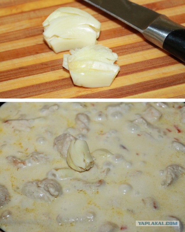 Куриное филе в сметане