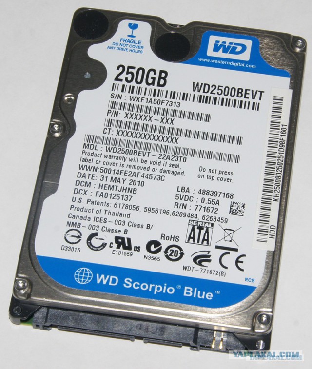 Western Digital WD2500BEVT 2,5"