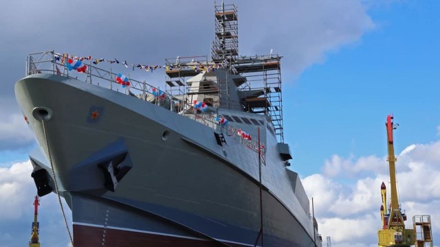 В Крыму спустили на воду патрульный корабль "Сергей Котов"