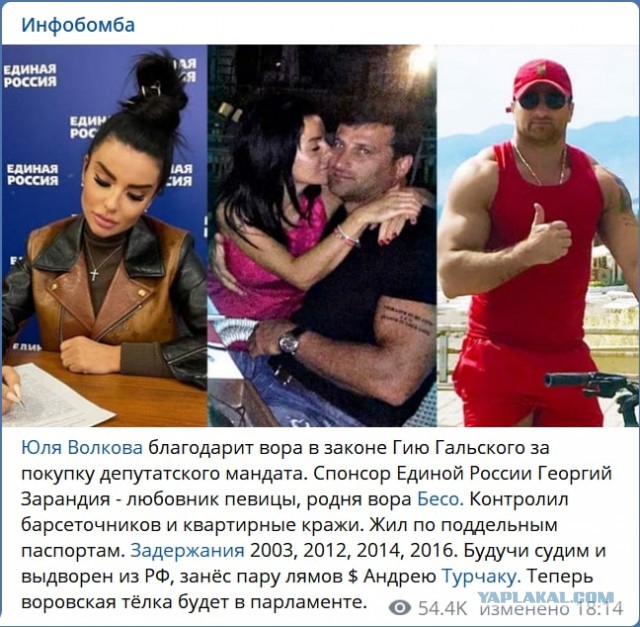 Волкова хотела в госдуму?