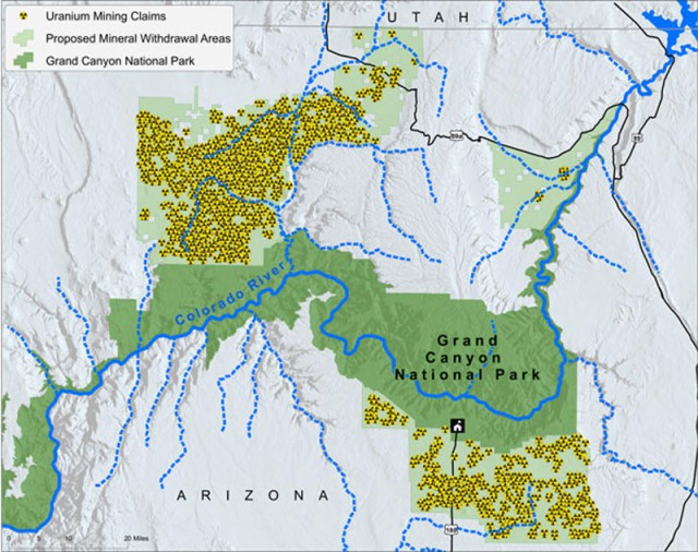 Гранд Каньон в США - древний карьер по промышленной добыче урана