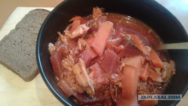 Свекольник горячий с мясом "Как в детском саду"