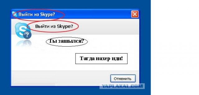 Фотожаба: Назойливый Skype