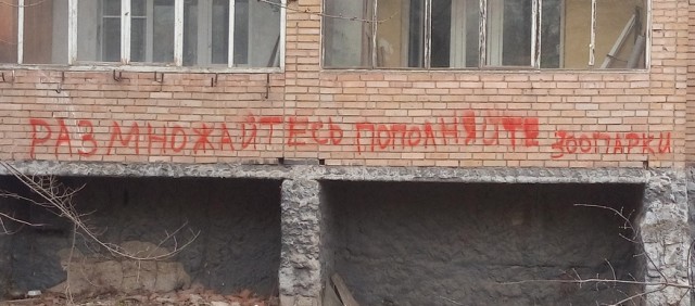 На заборе