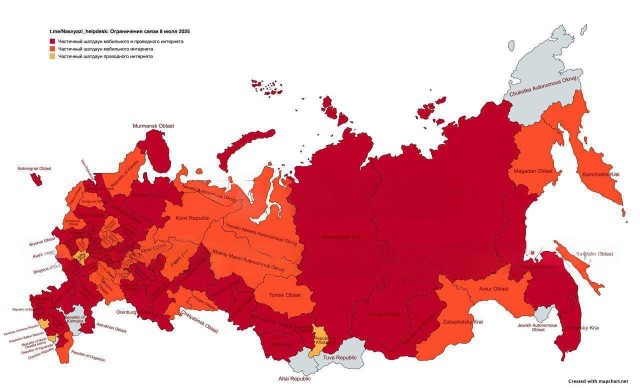 В России установлен новый антирекорд по отключению связи и интернета