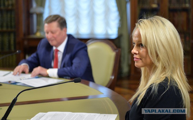 Встреча Сергея Иванова и Памелы Андерсон в Кремле