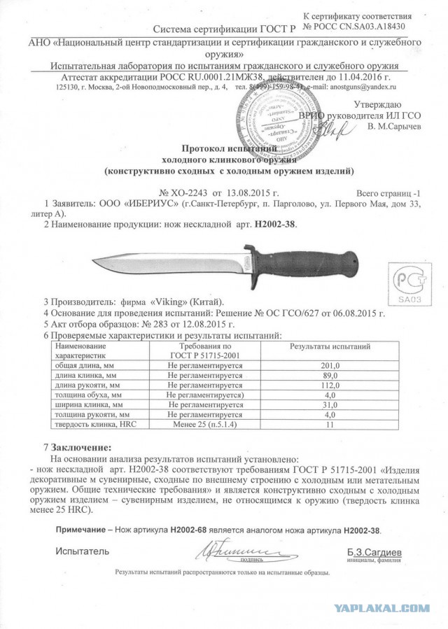 Легендарный боевой нож Ka-Bar
