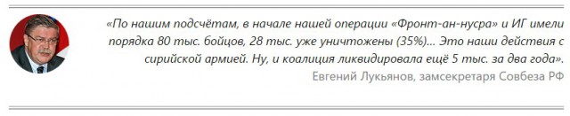 Год операции в Сирии. Цифры, факты, цитаты