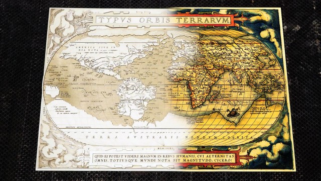 Как сделать карту Мира 1570 года из фанеры?
