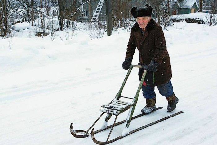 Зимние катания на санках в СССР