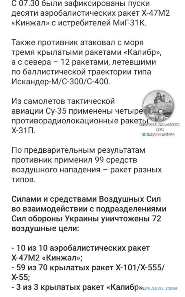 Ракетный удар по территории Украины