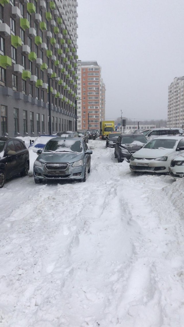 Снегопад в Москве выявляет чудаков на другую букву