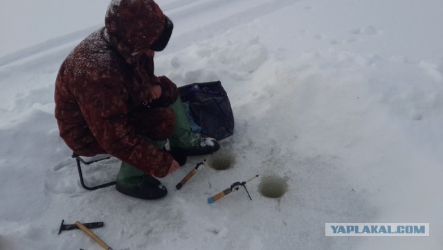 Зимняя рыбалка в Нижнекамске.