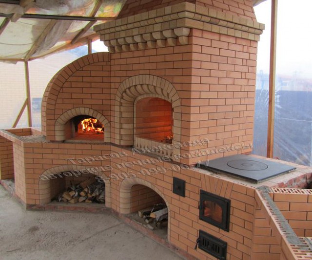 Помпейская печь на даче