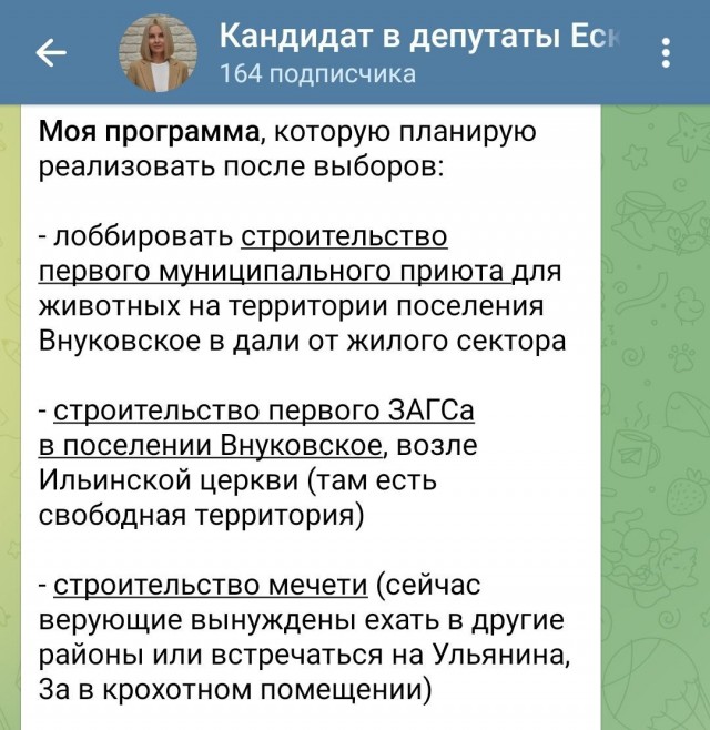 В Москве сняли с выборов кандидата в депутаты после её предложения построить мечеть