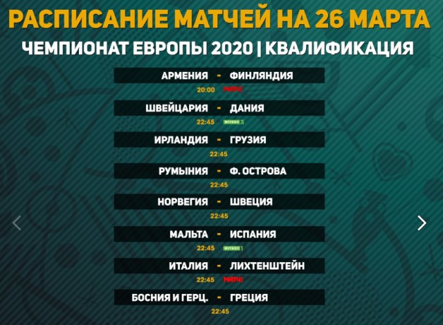 Футбол.ЕВРО 2020.Отборочные игры.