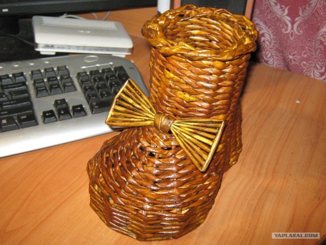 Башмачок из газет