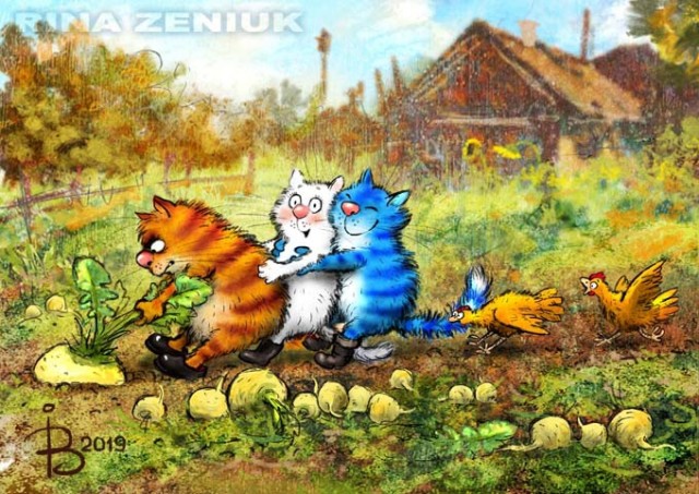 Коты минской художницы Рины Зенюк. 2025 год