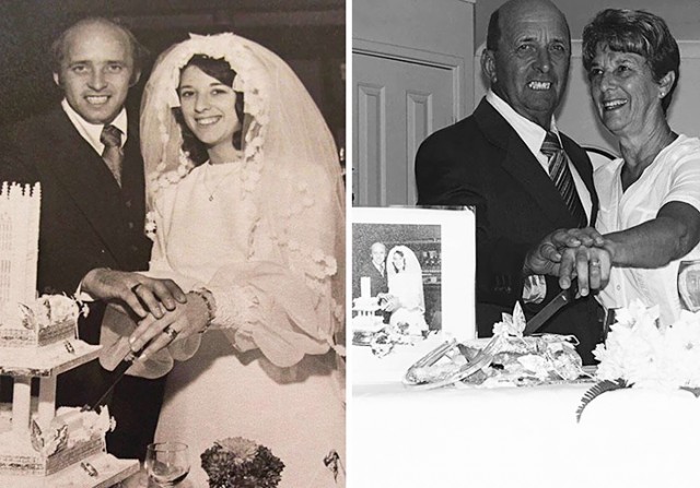 15 супружеских пар воссоздали старые фото и показали, что любить одного человека всю жизнь — возможно