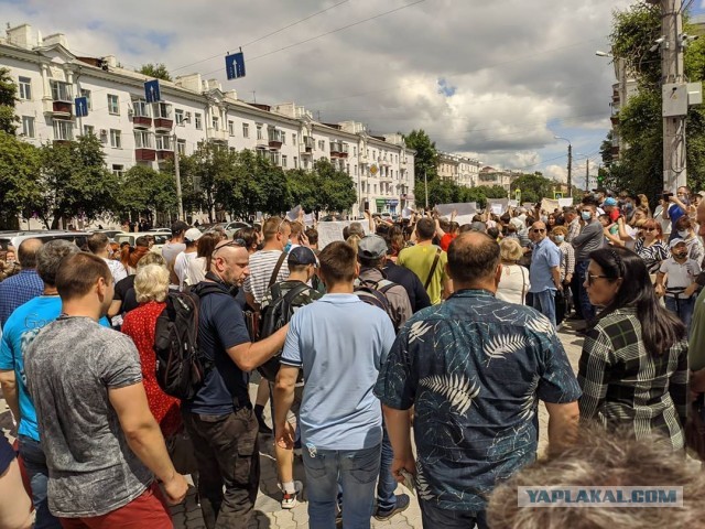 Митинг Хабаровск в поддержку губернатора