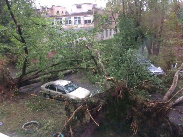 Сильная гроза в Москве и ее последствия