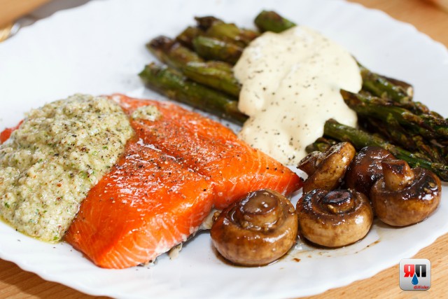 Летняя кухня. Нерка на кедре.