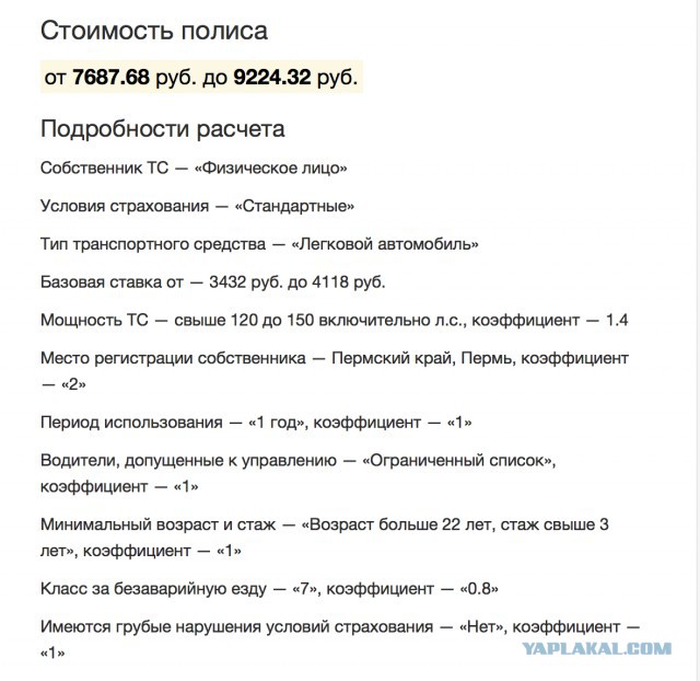 «Полис ОСАГО дороже машины».