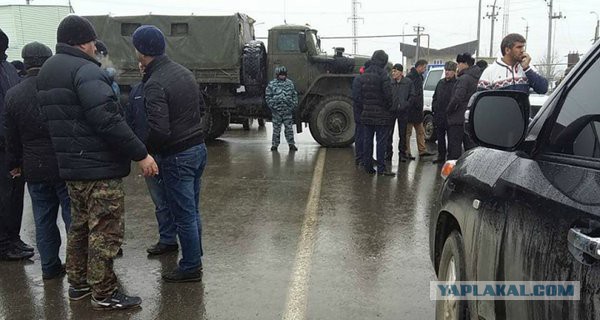 Автопробег в поддержку Путина и Кадырова заблокирован полицией Дагестана