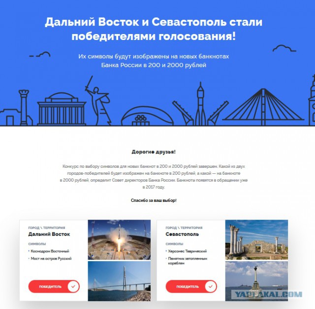 В онлайн-голосовании за символы банкнот номиналом 200 и 2000 рублей победили Казань и Севастополь