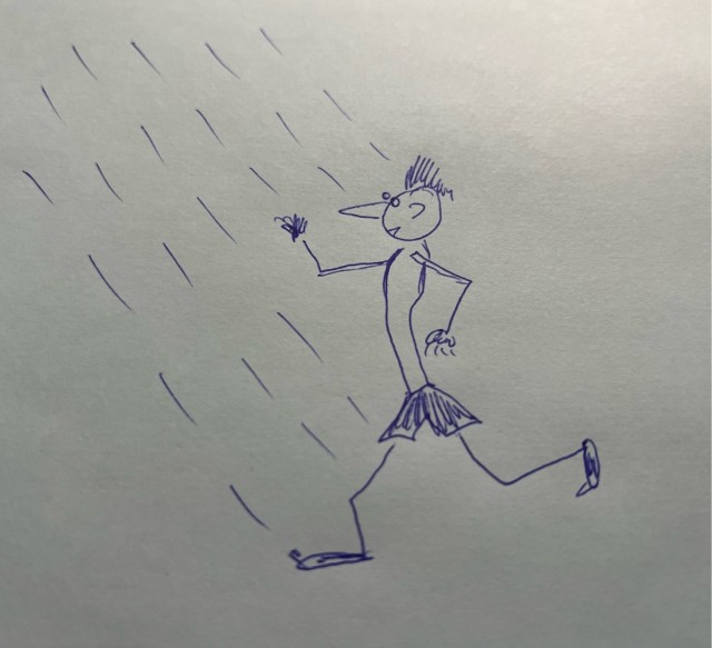 Бегущий на дождя