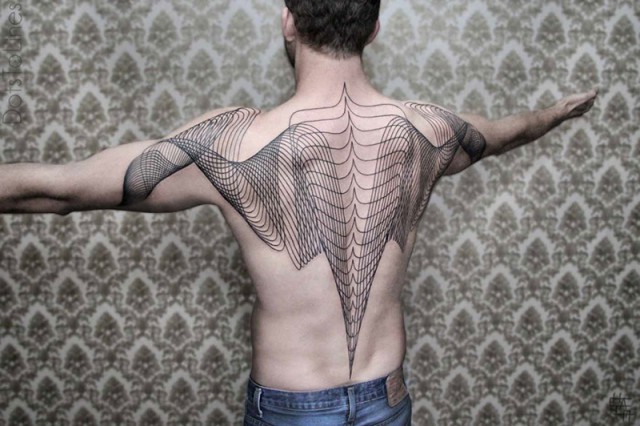 Татуировки, нарисованные в одну линию
