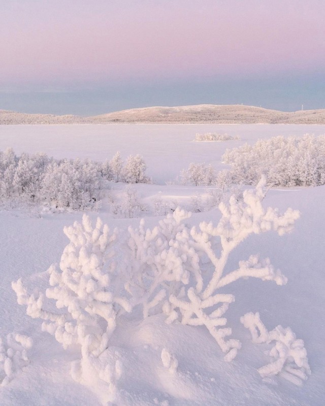 Снег и мороз в деревне