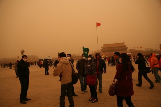 Песчаная буря в Китае