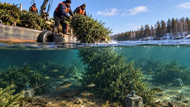 Ученые опустили 1500 елей на дно озера: через три года под водой произошли удивительные изменения